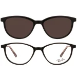 فریم عینک طبی ری بن مدل H18C5 همراه با کاور آفتابی